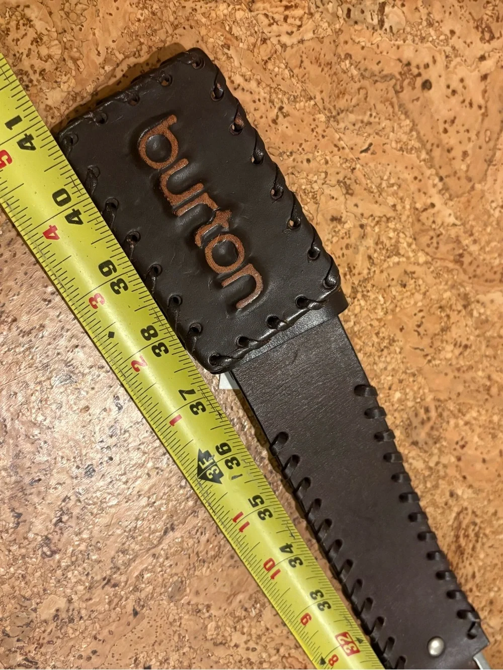 Vintage 90s leather Burton Men's Brown Leather Belt S